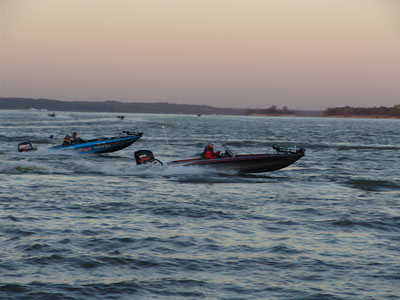 Anglers launched into calmer water with less wind on day three. Photo by David A. Brown, FLW Outdoors