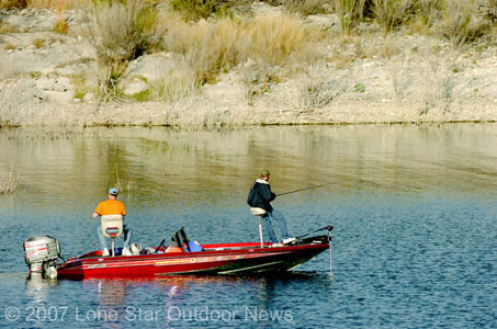 It�s a mystery: Anglers at Amistad Reservoir, including the pros, are finding it tougher to find big fish after several amazing seasons, and the reasons why bring many theories. Largemouth Bass Virus was found at the lake in 2007, but no fish kills have resulted. Photo by David J. Sams.