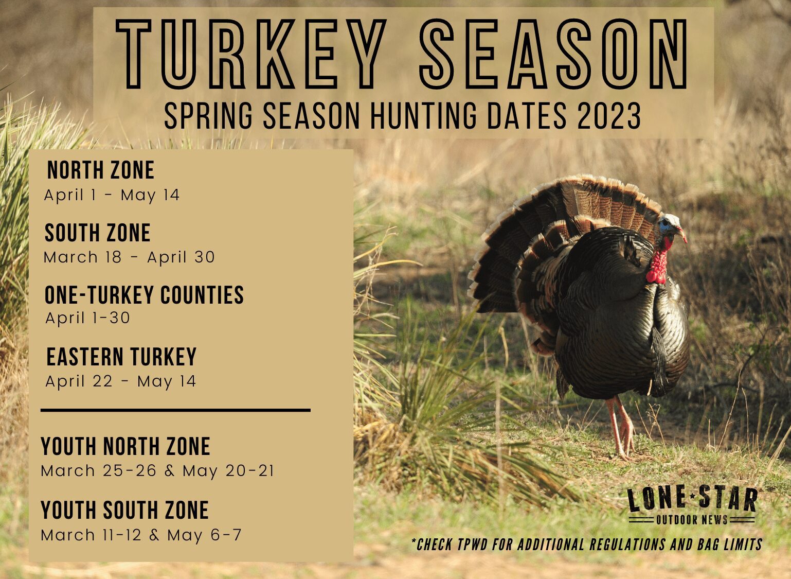 Texas turkey season dates 2023